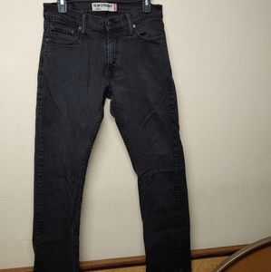 Levi's Black Jeans 514 Fit 30x32 Slim Straight